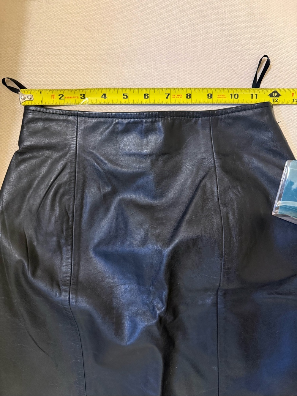 Classic Black Leather Pencil Skirt - Women's - Picture 5 of 6